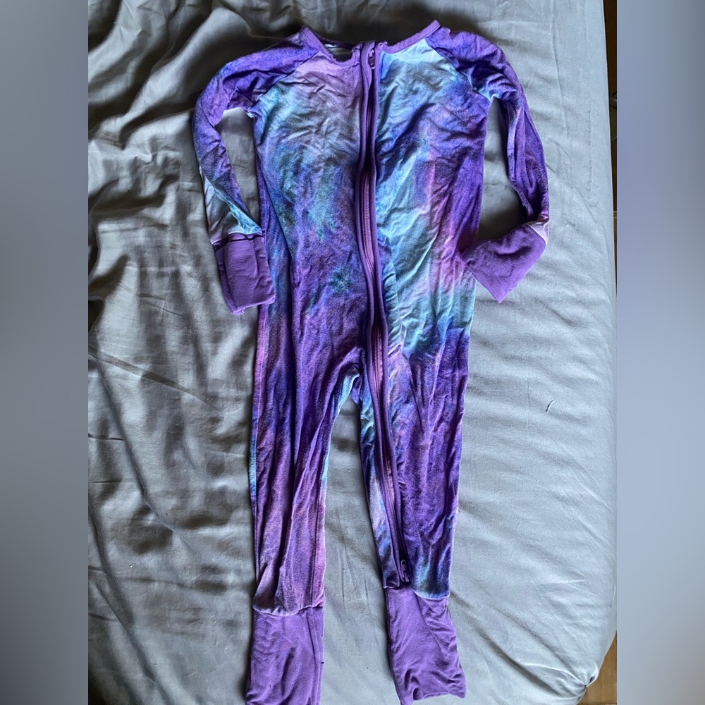 Little Sleepies pjs Tie Dye Purple size 6-12months